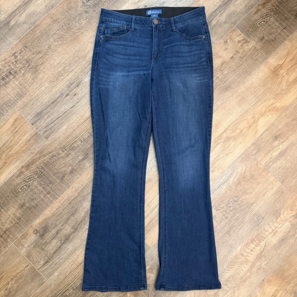 Democracy Ab Solution Bootcut Jeans Dark Wash Stretch Denim Womens 12 Casual